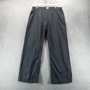 Nike Pants Womens L‎ Gray Track Lined Pockets Drawstring Gym Workout
